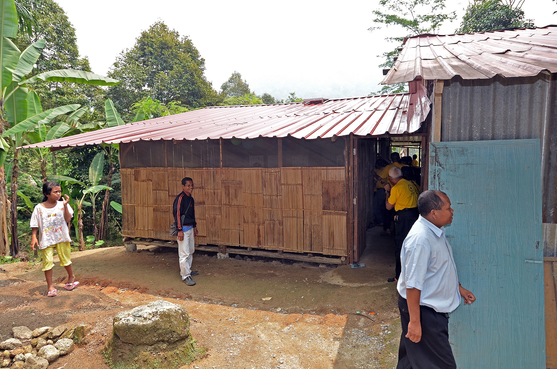 External view of new school built by villagers and SMC donors