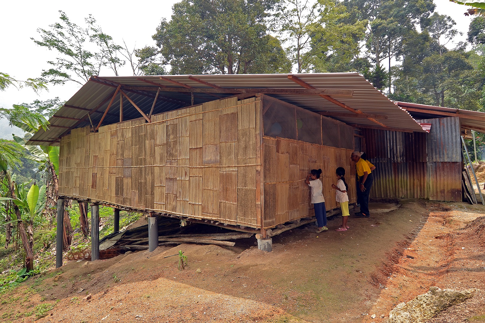 External view of new school built by villagers and SMC donors