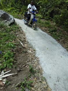 Road after repair at Kg Sekam