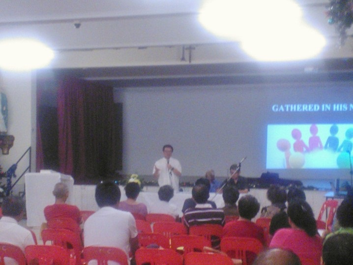 Fr Liew addressing Parish Assembly