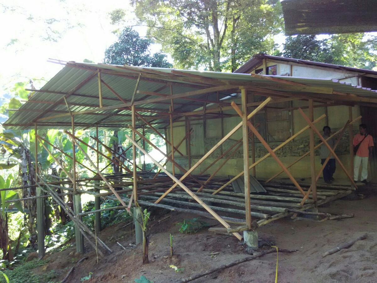 Initial building stage of village pre-school