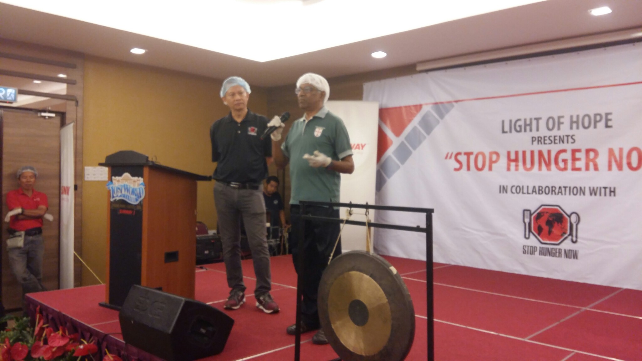 SOA Chairman giving brief speech about our outreach projects