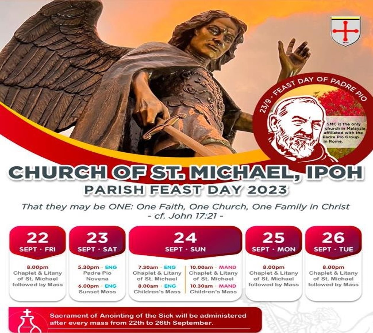 SMC Feast day Novena schedule