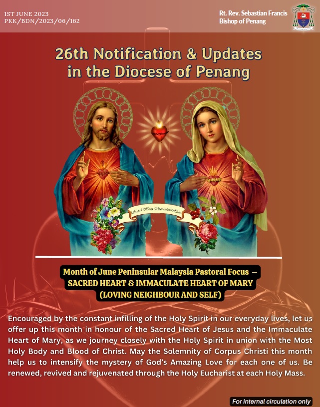 Penang diocese 26th notifications