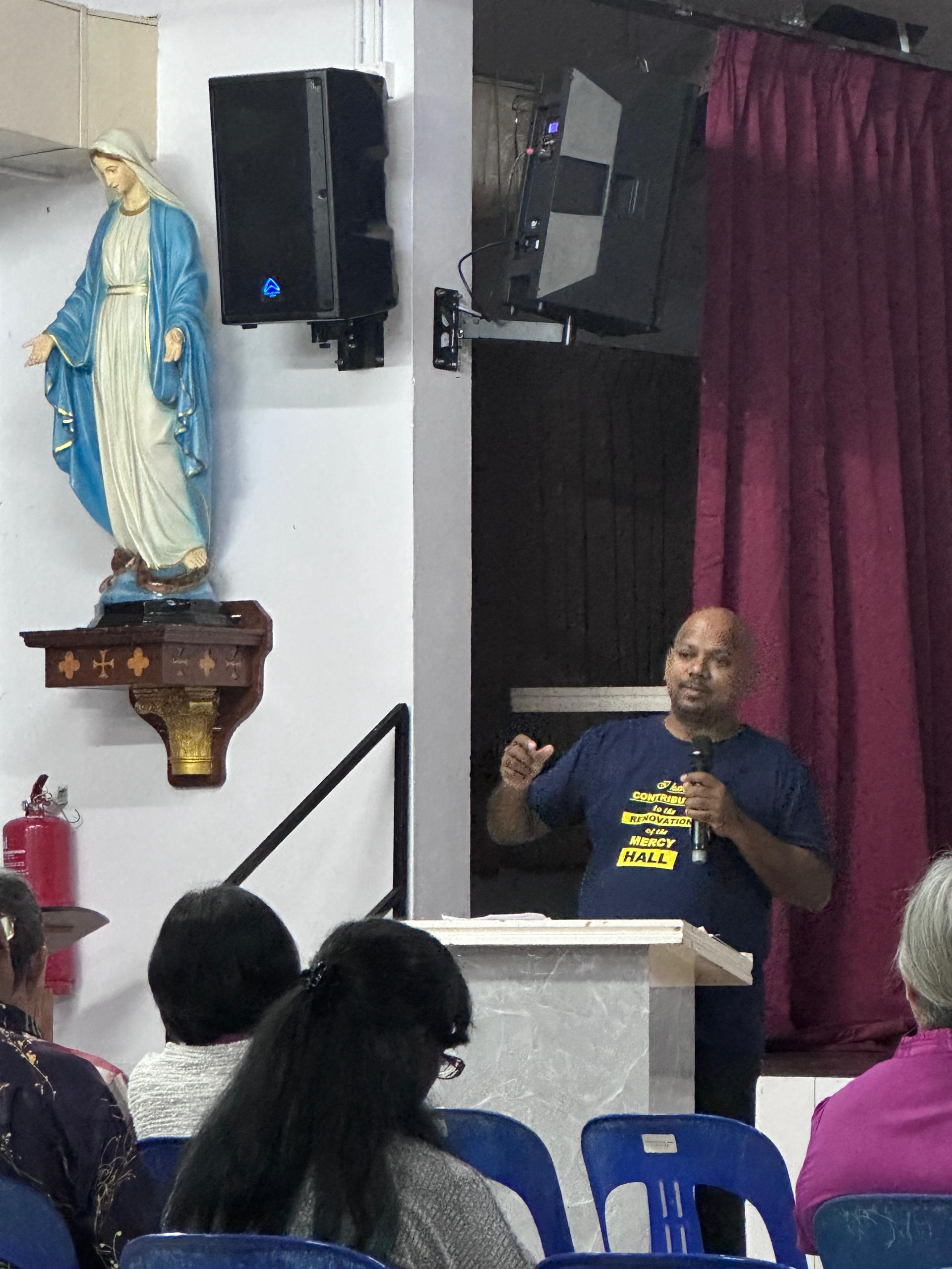 Fr Simon Anand presenting Day 2