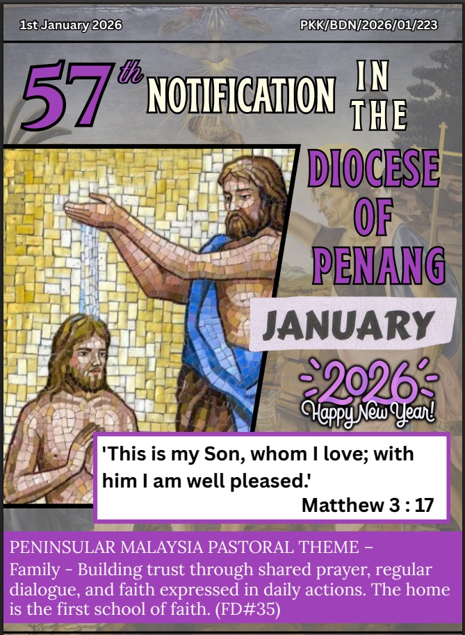 Notications & Updates from the Diocese of Penang in January