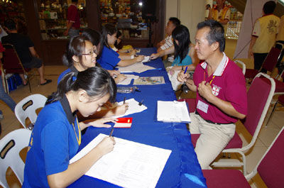 Blood donors from church