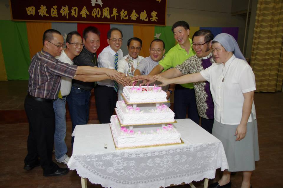 Celebrating with cake