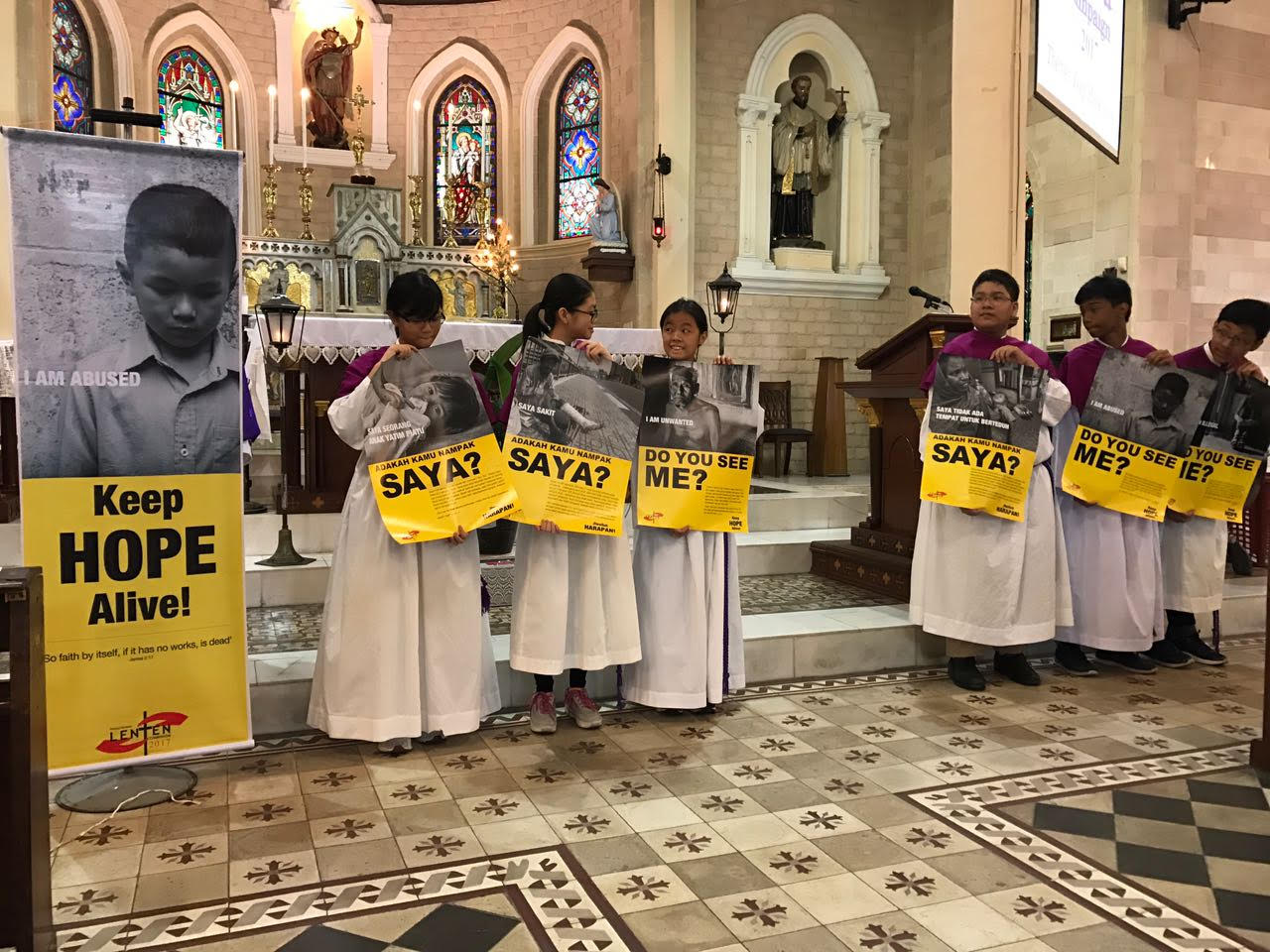 Launch of Lenten Campaign at SMC English mass