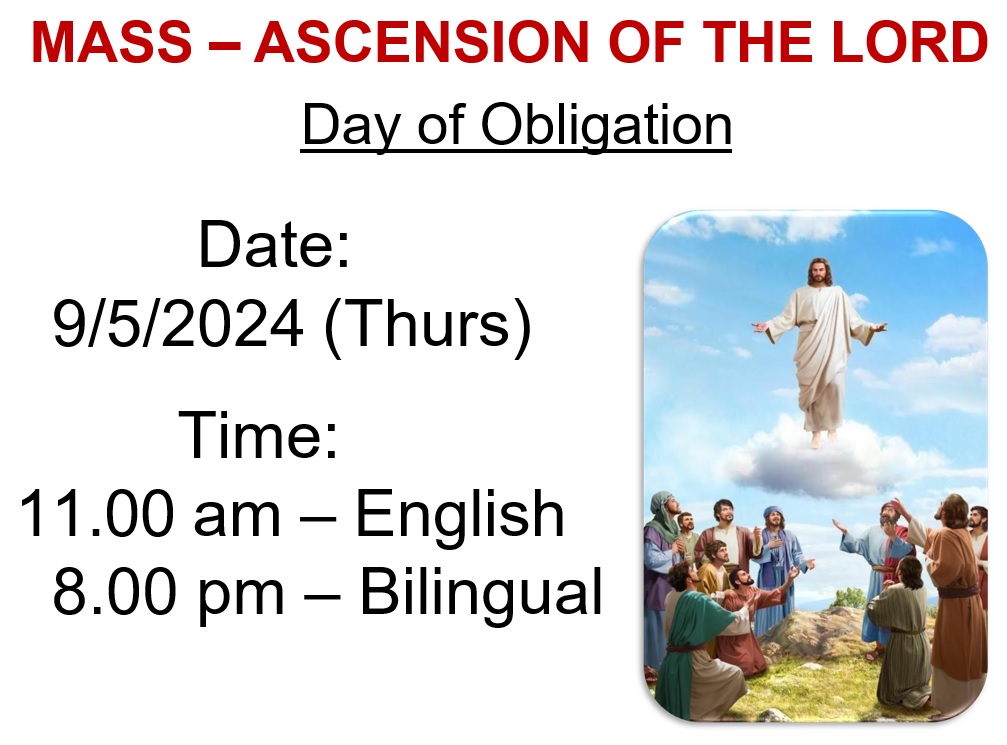 Ascension mass on 9th May 2024