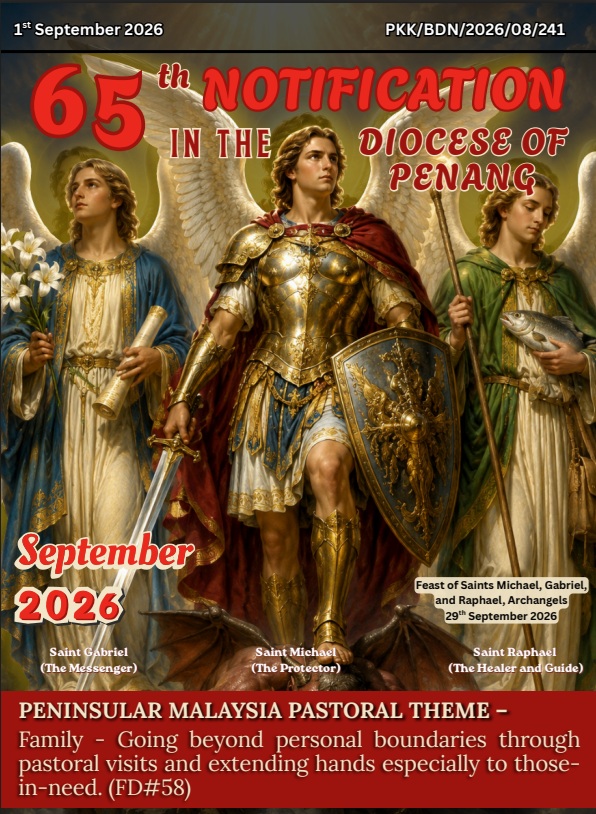 Notification and updates from Penang diocese